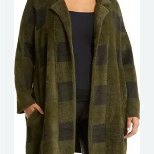 Liverpool Olive Plaid Teddy Jacket